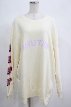 画像1: TRAVAS TOKYO / 袖くまラウンドロゴスウェット  アイボリー H-25-06-24-047-PU-TO-KB-ZH