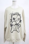 NieR Clothing / プリントSWEAT  XL ベージュ H-25-06-24-050-PU-TO-KB-ZH