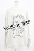 NieR Clothing / プリントSWEAT  XL ベージュ H-25-06-24-050-PU-TO-KB-ZH