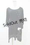 hEVEN / フロント切替カットソー  黒 H-25-06-24-1037-HN-TO-KB-ZH