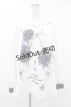 画像1: SEX POT ReVeNGe / プリントSWEAT  M 白 H-25-06-24-1041-SP-TO-KB-ZH