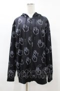 NieR Clothing / 総柄ZIPパーカー F 黒 H-25-06-24-1043-PU-TO-KB-ZH