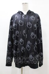 NieR Clothing / 総柄ZIPパーカー F 黒 H-25-06-24-1043-PU-TO-KB-ZH
