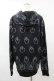 画像2: NieR Clothing / 総柄ZIPパーカー F 黒 H-25-06-24-1043-PU-TO-KB-ZH (2)