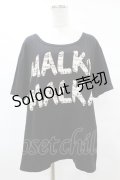 MALKOMALKA / プリントTシャツ  黒 H-25-06-24-1044-PU-TO-KB-ZH