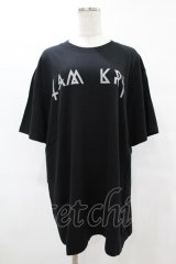 KRY CLOTHING / DAVIDEプリントTシャツ  黒 H-25-06-24-1045-EL-TO-KB-ZH