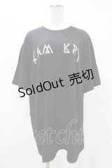 KRY CLOTHING / DAVIDEプリントTシャツ  黒 H-25-06-24-1045-EL-TO-KB-ZH