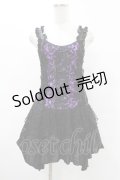h.Jelly HONEY / レースキャミワンピース  黒×紫 H-25-06-24-1004-HN-OP-KB-ZH
