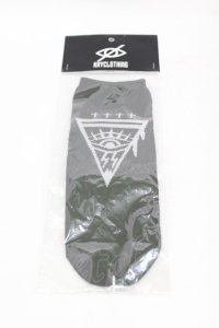 KRY CLOTHING / スニーカーソックス  黒 H-25-06-24-1053-EL-ZA-KB-ZH