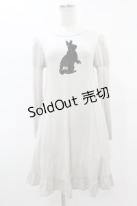 Jane Marple / ラビットフロッキーワンピース M グレー H-25-06-24-1006-JM-OP-NS-ZH
