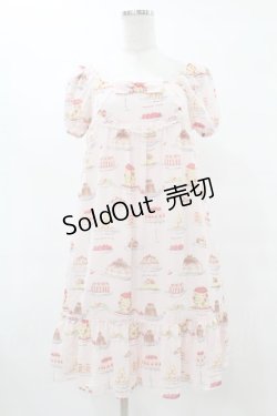 画像1: Emily Temple cute / ジョーゼットケーキワンピース  ピンク H-25-06-24-1007-ET-OP-KB-ZH
