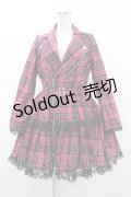 ALGONQUINS / ライダースコートワンピース  ピンク H-25-06-24-1009-AL-CO-KB-ZH