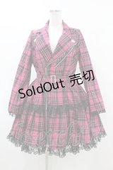 ALGONQUINS / ライダースコートワンピース  ピンク H-25-06-24-1009-AL-CO-KB-ZT0626H