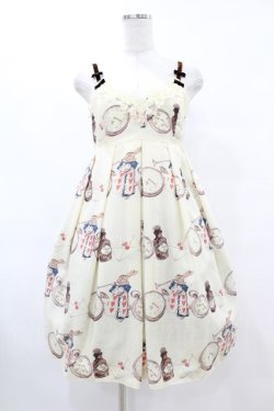 画像1: Emily Temple cute / ワンダーランドノースリーブワンピース  オフシロ H-25-06-24-1012-ET-OP-KB-ZH