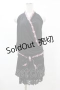 h.Jelly HONEY / 裾バルーンチュニックワンピース  黒 H-25-06-24-1018-HN-OP-KB-ZH