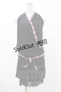 画像1: h.Jelly HONEY / 裾バルーンチュニックワンピース  黒 H-25-06-24-1018-HN-OP-KB-ZH