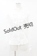 PEACE NOW / フリルブラウス  白 H-25-06-24-1028-PU-BL-KB-ZH