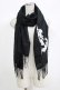 画像1: NieR Clothing / 刺繍ストール  黒 H-25-06-24-055-PU-ZA-KB-ZH (1)