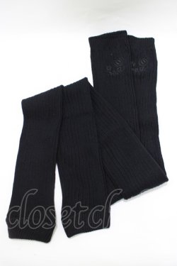 画像1: NieR Clothing / 刺繍リブニットカバー  黒 H-25-06-24-062-PU-ZA-KB-ZH