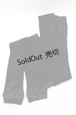 画像1: NieR Clothing / 刺繍リブニットカバー  黒 H-25-06-24-062-PU-ZA-KB-ZH