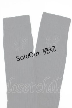 画像2: NieR Clothing / 刺繍リブニットカバー  黒 H-25-06-24-063-PU-ZA-KB-ZH