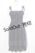 h.Jelly HONEY / シャーリングワンピース  黒×紫 H-25-06-24-007-HN-OP-KB-ZH