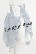 Ozz oneste / コルセットオーバースカート  白×青 H-25-06-24-008-OO-SK-KB-ZH