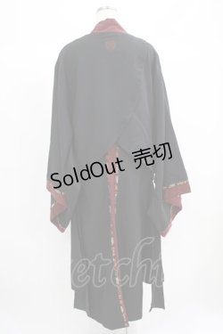 画像3: Ozz oneste / ジャガード切替着物羽織  黒 H-25-06-24-014-OO-JA-KB-ZT267