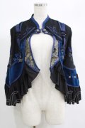 Ozz oneste / 蝶舞秋園ミニマント  黒×青 H-25-06-24-015-OO-JA-KB-ZH