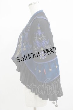 画像2: Ozz oneste / 蝶舞秋園ミニマント  黒×青 H-25-10-20-012-OO-JA-KB-ZH