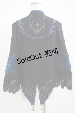 画像3: Ozz oneste / 蝶舞秋園ミニマント  黒×青 H-25-10-20-012-OO-JA-KB-ZH