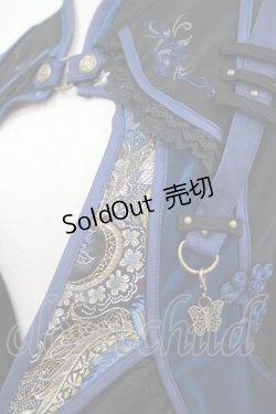 画像4: Ozz oneste / 蝶舞秋園ミニマント  黒×青 H-25-10-20-012-OO-JA-KB-ZH