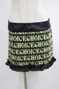 CHOICE / ロゴプリントフリルスカート  黒 H-25-06-24-019-PU-SK-KB-ZH