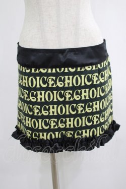 画像1: CHOICE / ロゴプリントフリルスカート  黒 H-25-06-24-019-PU-SK-KB-ZH