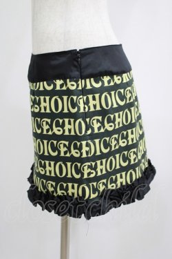 画像2: CHOICE / ロゴプリントフリルスカート  黒 H-25-06-24-019-PU-SK-KB-ZH