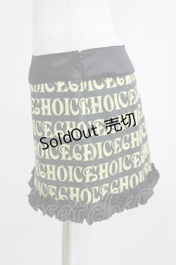 画像2: CHOICE / ロゴプリントフリルスカート  黒 H-25-06-24-019-PU-SK-KB-ZH