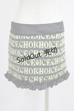 画像3: CHOICE / ロゴプリントフリルスカート  黒 H-25-06-24-019-PU-SK-KB-ZH