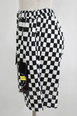 画像2: HELL CAT PUNKS / ブロックチェックショートパンツ  白×黒 H-25-06-24-021-PU-PA-KB-ZH
