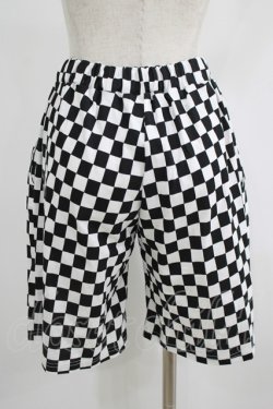 画像3: HELL CAT PUNKS / ブロックチェックショートパンツ  白×黒 H-25-06-24-021-PU-PA-KB-ZH