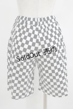 画像3: HELL CAT PUNKS / ブロックチェックショートパンツ  白×黒 H-25-06-24-021-PU-PA-KB-ZH