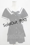 NieR Clothing / セーラー襟セットアップ F 黒 H-25-06-24-022-PU-OP-KB-ZH
