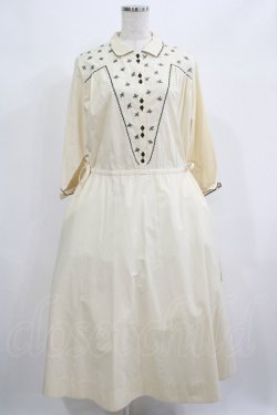 画像1: Jane Marple Dans Le Salon / Clover embroidery dress  バニラ H-25-06-25-028-JM-OP-KB-ZH