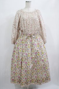 Jane Marple Dans Le Salon / Raining Rosebuds Gouacheレイヤードワンピース  アイボリー H-25-06-25-031-JM-OP-KB-ZH