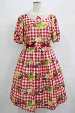画像1: Melody BasKet / Fruits BasKetワンピース  レッド H-25-06-25-037-LO-OP-KB-ZH