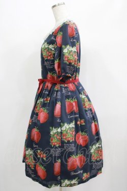 画像2: Leur Getter / Strawberry Garden袖付きワンピース  ネイビー H-25-06-25-005-LU-OP-KB-ZH