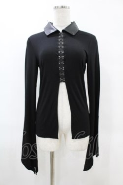 画像1: KILL STAR / VAMP FATALE SHIRT XS ブラック H-25-06-25-1051-SL-TO-KB-ZH