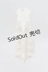 THE BLACKENED TEETH / Spine Candle  ホワイト H-25-06-25-1021-0-ZA-KB-ZH
