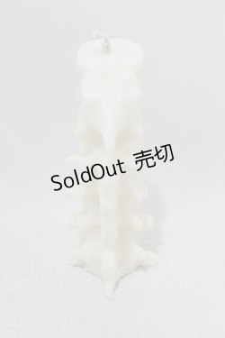 画像1: THE BLACKENED TEETH / Spine Candle  ホワイト H-25-06-25-1021-0-ZA-KB-ZH