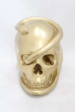 画像1: THE BLACKENED TEETH / Snake Skull Ornament  ゴールド H-25-06-25-1003-0-ZA-KB-ZH