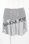 TRIPP NYC / BO PEEP PLEATED GARTER SKIRT S 黒×白 H-25-06-25-1041-0-SK-KB-ZH